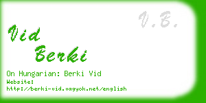 vid berki business card